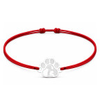 Šnúrkový náramok labka so psom a mačkou