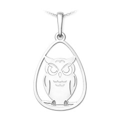 Strieborný prívesok sova