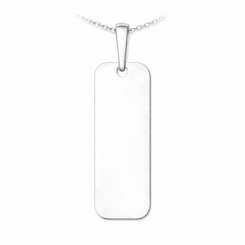 Strieborný prívesok obdĺžnik s líniou