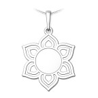 Strieborný prívesok kvet