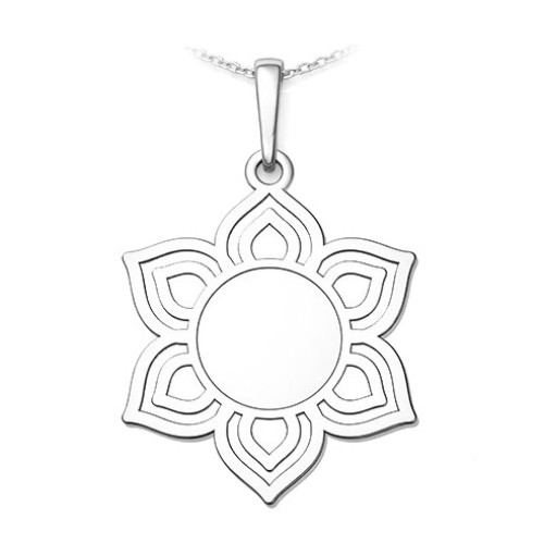 Strieborný prívesok kvet