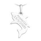 Strieborný prívesok žralok