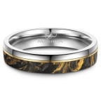 Pánsky snubný prsteň chirurgická oceľ + karbón