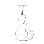 Strieborný prívesok mačka