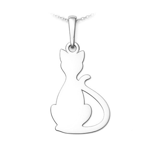 Strieborný prívesok mačka