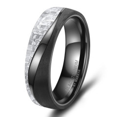 Pánsky snubný prsteň BLACK TITANIUM + Karbón