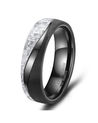 Pánsky snubný prsteň BLACK TITANIUM + Karbón