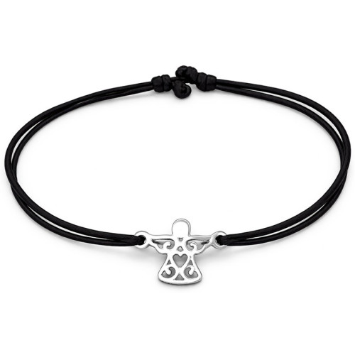 Šnúrkový náramok anjel Farba: Červená