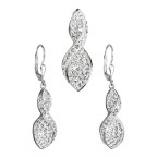 Strieborná súprava s kryštálmi Swarovski